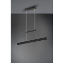 Trio R32043132 LED Hängende Deckenleuchte Paros 1x21w + 55w | SMD | 3000lm + 1500lm | 3000K - Ober- und Unterbeleuchtung, 3-Phasen-Dimmen, einstellbare Höhe, mattschwarz