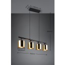 Trio TR36304079 Pendel-Kronleuchter JASON E14