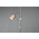 Trio R40192007 Stehleuchte Leuchte Owen 1x42w + 10W | E27 + E14 - Flexibler Arm, getrennte Schalter, mattes Nickel, Grau