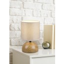 Trio R50351035 Tischleuchte Luci 1x40W | E14 - Kabelschalter, Holz, Creme