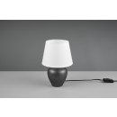 Trio R50601001 Abby 1x40w Tischlampe | E14 - Kabelschalter, altes Nickel, weiß