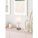 Trio R51051007 Tischleuchte Jaro 1x25W | E27 - USB, Zugschalter, Nickel, Weiß
