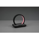 Trio R52081132 LED Tischlampe mit Beat-Lautsprecher 1x1w | SMD | 20lm | 3000k | RGB - 3-Phasen-Touch-Dimmer, USB, Bluetooth, wiederaufladbar, matt schwarz