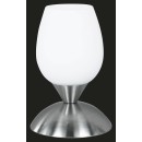 Trio R59441007 Tischleuchte Cup II 1x40W | E14 - Berührungsschalter, silber, weiß