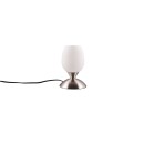 Trio R59441007 Tischleuchte Cup II 1x40W | E14 - Berührungsschalter, silber, weiß