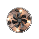 Trio R61105032 Deckenventilator mit Beleuchtung Trondheim 4x10W | E27 - Fernbedienung, Timer, 3 Geschwindigkeiten, Holz, schwarz