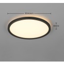 Trio TR63011102 LED Deckenleuchte JOKO  | 18W integrierte LED-Quelle | 1x2100lm | 2700-6500K | Dimmer | Fernbedienung | schwarz