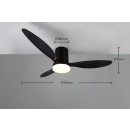 Trio R64202132 LED Ventilator mit Licht GOTEBORG | 20W integrierte LED-Quelle | 2500lm | 2700-6000K | mit Schalter | Ventilator | Fernbedienung