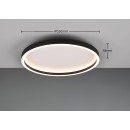 Trio R64502132 LED-Deckenleuchte Rotonda 1x20W | 2600lm | 3000K | IP20 - mattschwarz