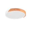 Trio R67201131 LED-Deckenleuchte Jano 1x20W | 2400lm | 3000K - 3-Phasen-Dimmung, weiß, Holz