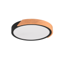 Trio R67201132 LED-Deckenleuchte Jano 1x20W | 2400lm | 3000K - 3-Phasen-Dimmung, schwarz, Holz
