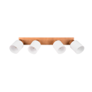 Trio R81114030 Wandleuchte Assam 4x25w | E14 - Holz, weiß