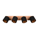 Trio R81334030 Deckenleuchte Tommy 4x28w | E14 - schwarz, Holz
