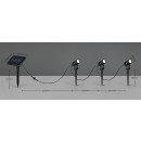 Trio TR83256332 LED solar Erdspießleuchte OBIDOS  | 0,5W integrierte LED-Quelle | 3x35lm | 4000K