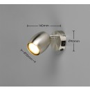 Trio TR86261707 Spot-Wandleuchte NANCY | 10W GU10 | mit Schalter | metall