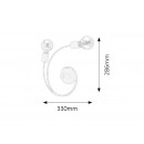 Rabalux 2094 Carly Wandleuchte schwarz LED E27 2x15W