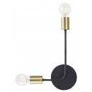 Rabalux 2102 Lanny Wandleuchte. E27 2x15W schwarz / gold