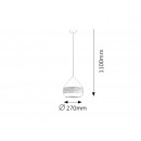 Rabalux 2279 Kaia Hängeleuchte E27 1x40W weiß