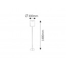 Rabalux 2529 Monica Textil-Stehlampe E27 60W weiß / chrom