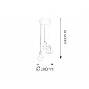Rabalux 5949 Holly Hängeleuchte E14 3x40W weiß / Buche