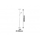 Rabalux 7006 LED Stehleuchte mit Leselicht Vlasta 18W und 5W | 3000K - chrom