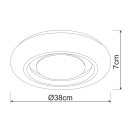Globo 483111-24 LED-Deckenleuchte 1x24W | 1800lm | 3000-6000K - Glitzereffekt, dimmbar, weiß, opal