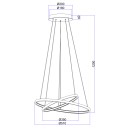 Globo 67192-42B LED-Deckenpendelleuchte Ralph 1x42W | 1500lm | 3000K - dimmbar, Memory-Funktion, schwarz, opal