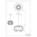 Globo 15946S LED Pendelleuchte RIBBON  | 40W integrierte LED-Quelle | 2850lm | 3000K