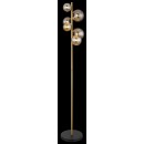 Globo 56135-6S LED-Stehleuchte Riha 6x3W | G9 | 480lm | 3000K - Schwarz, Messing, Bernstein