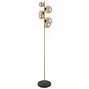 Globo 56135-6S LED-Stehleuchte Riha 6x3W | G9 | 480lm | 3000K - Schwarz, Messing, Bernstein