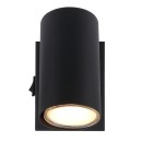 Globo 57911-1B Wandleuchte Robby 1x25W | GU10 - Schalter am Gehäuse, schwarz