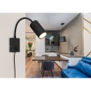 Globo 57911WB Wandleuchte Robby 1x25W | GU10 - Schalter am Gehäuse, flexibler Arm, schwarz