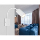 Globo 57911WW Wandleuchte Robby 1x25W | GU10 - Schalter am Gehäuse, flexibler Arm, weiß