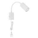 Globo 57911WW Wandleuchte Robby 1x25W | GU10 - Schalter am Gehäuse, flexibler Arm, weiß