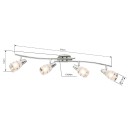 Globo 54985-4 Decken- oder Wand- und Spotleuchte 4x40W | E14 - satiniertes Glas, chrom
