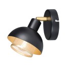 Italux SPL-27357-1-BK-GD Spot-Wandleuchte Savio | 1x40W E14