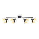 Italux SPL-27357-4-BK-GD Spot-Deckenleuchte Savio | 4x40W E27