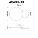 Globo 48480-30 LED Deckenleuchte SANFORD  | 30W integrierte LED-Quelle | 2248lm | 3000K