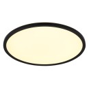Globo 41562-24B LED-Deckenleuchte Sapana 1x18W | 2300lm | 3000K | IP44 - Schaltdimmer, Memory-Funktion, schwarz, opal