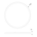 Globo 41562-24B LED-Deckenleuchte Sapana 1x18W | 1600lm | 3000K | IP44 - Schaltdimmer, Memory-Funktion, schwarz, opal