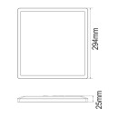 Globo 41563-18B LED-Deckenleuchte Sapana 1x18W | 1500lm | 3000K | IP44 - Schaltdimmer, Memory-Funktion, schwarz, opal