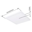 Globo 41563-18W LED-Deckenleuchte Sapana 1x18W | 1600lm | 3000K | IP44 - Schaltdimmer, Memory-Funktion, weiß, opal