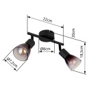 Globo 54312-2 Spot-Deckenleuchte SATELLA  E14