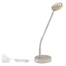 Globo 58504TSA LED Tischlampe SILVIO | 6.5W integrierte LED-Quelle | 350lm | 2700/3350/4000K | mit Schalter