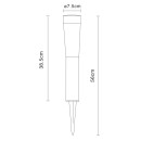 Globo 3303 LED-Solar-Gartensäule 2x0,06W | 4000K | IP44 - zum Einstecken, Edelstahl