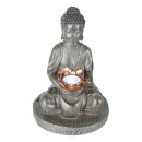 Globo 33144 LED Solar Dekorative Leuchte - Buddha mit Schüssel 1x0,06w | 2700k | IP44 - Grau