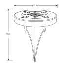 Globo 33414 Außen Solarleuchte 2set 8x0,1W | 4000k | IP44 - Brennen, schwarz, Edelstahl