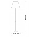 Ideal Lux 161716 Stehleuchte Nordik 1x60W | E27 - schwarz
