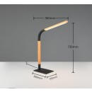 Trio T545210132 LED Tischlampe NORRIS | 7W integrierte LED-Quelle | 950lm | 3000K