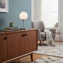 Italux TB-92039-CH LED Tischlampe Cave | 4.8W integrierte LED-Quelle | 495lm | 3000K | mit Schalter | chrom | opal